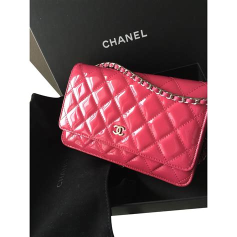 hot pink chanel wallet|chanel wallet on chain pink.